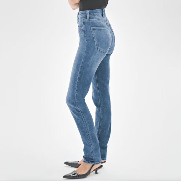 Aritzia Denim Forum The Yoko High Rise Slim Jeans Blue Wash Size 28 - Picture 3 of 9